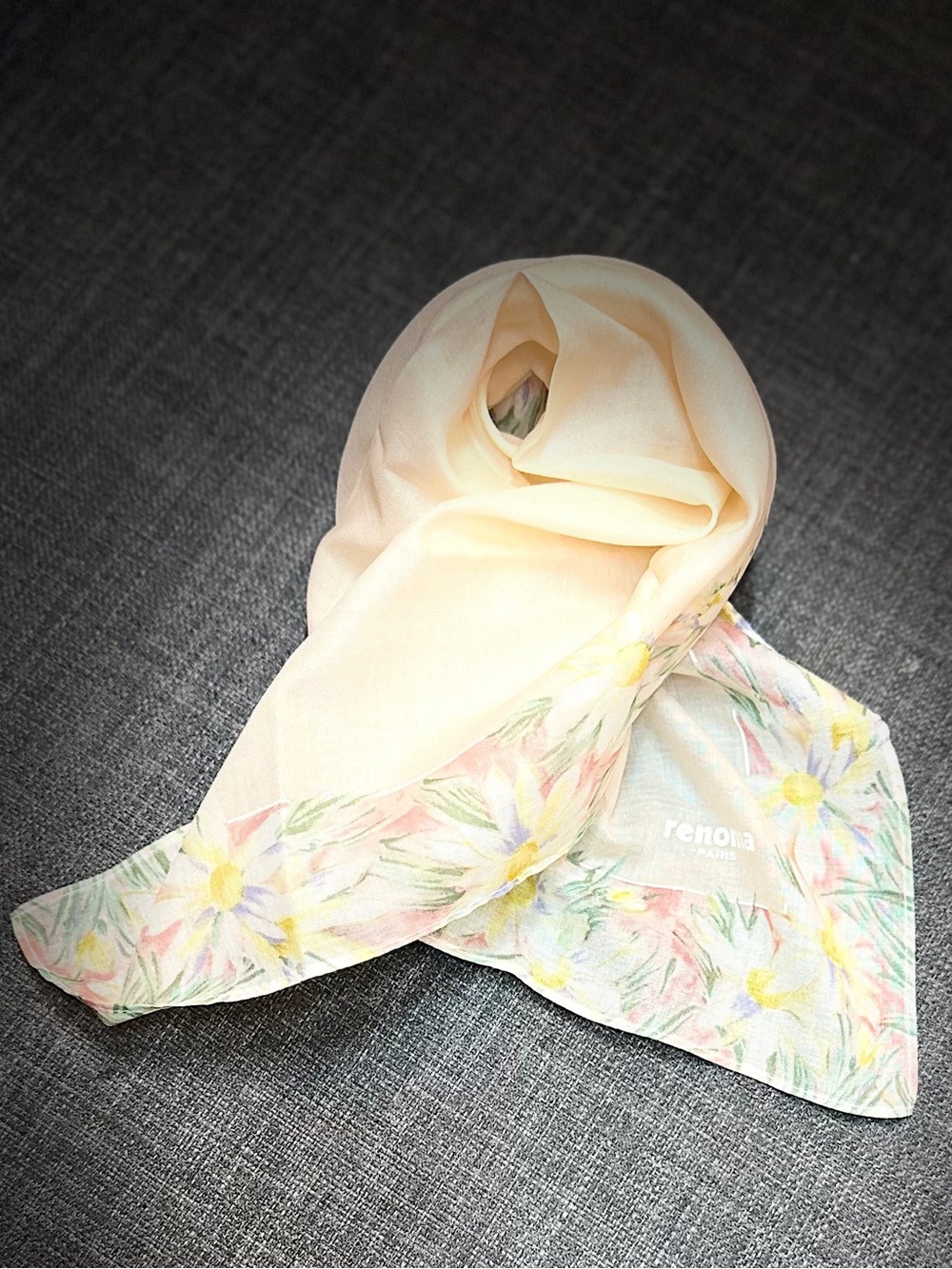 Renoma Pastel Floral Blend handkerchief- peach color